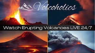 Volcanoes Erupting Now Live 247  Interactive Stream [upl. by Kella]