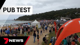 How Lorne celebrated the worlds largest ocean swim  7 News Australia [upl. by Olaznog518]