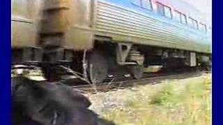 Amtrak Train Leaving Buzzards Bay MA Circa 1989 [upl. by Ladd395]