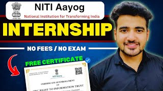 Niti Aayog Winter Internships 2024  Internship For College Students  Government Online Internship [upl. by Krischer415]