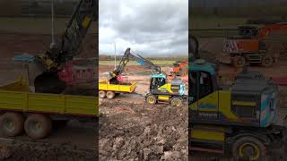 Wheeled excavator and engcon [upl. by Corwin]