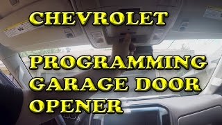 Chevrolet Silverado Programming Garage Door Opener [upl. by Fanchon806]