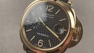 Panerai Luminor Marina Carbon Fiber Dial PAM 140 Panerai Watch Review [upl. by Colyer]