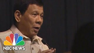 Philippines President Rodrigo Duterte Serenades To President Donald Trump At Dinner  NBC News [upl. by Montana209]