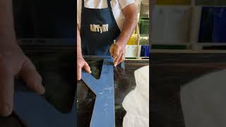 Cutting Stained Glass Using a Straight Edge Made for Glass Cutting [upl. by Nido431]