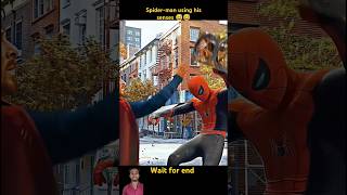 Spider man using Spidey sense 😅😅🗿 shorts spiderman marvel viralvideo youtubeshorts [upl. by Riffle]