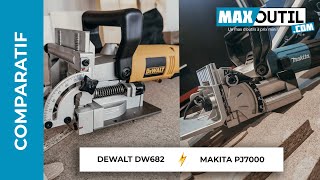 Comparatif lamelleuse Dewalt DW682  Makita PJ7000 [upl. by Anib]