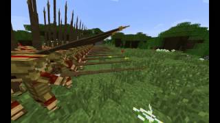 FA Mod Pack update 1 Greek Sarissa Phalanx in minecraft [upl. by Anawqahs920]