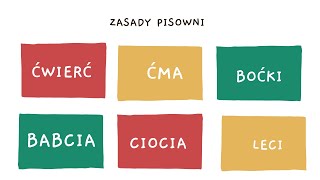 Zmiękczenia Ć Ci  ORTOGRAFIA PISOWNIA WYRAZÓW [upl. by Bracci]