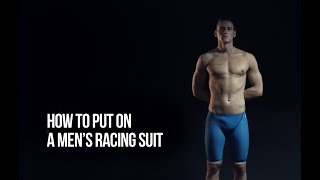 HOW TO PUT ON A MEN’S RACING SUIT  Mad Wave Swimming [upl. by Accebor]