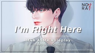 Falling Asleep on Your Boyfriend’s Chest M4A Sleep aid Heartbeat Rain ASMR Roleplay [upl. by Drawd396]