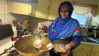 My Grandma making Pinni Winter protein bars [upl. by Akimad]