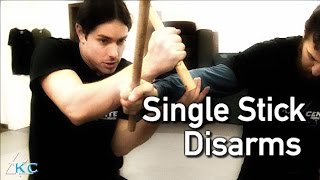 KALI SINGLE STICK DISARMS  How to use Arnis Sticks  Escrima Stick Techniques [upl. by Mastrianni]