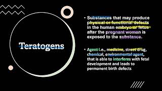 Teratology Teratogens Teratogenesis [upl. by Aiel]