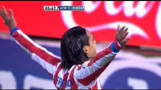 La Liga  Gol de Falcao 10 en el Atlético de Madrid  Málaga CF [upl. by Analihp]