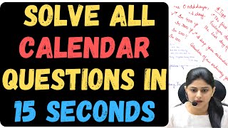 Calendar Question in 15 Seconds UPSC CSAT csat csatmaths upsc prelims2024 upscprelims ias ips [upl. by Yenterb884]