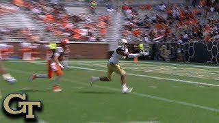 Georgia Tech DE Anree SaintAmours Fantastic INT For TD [upl. by Suoivatram]