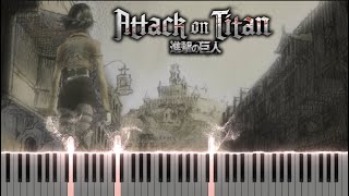 Attack on Titan Season 1 Ending 1  Utsukushiki Zankoku na Sekai Piano Tutorial  Sheet Music [upl. by Gorton]