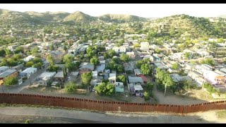 Aerial footage of USMexico Border at Nogales [upl. by Gereld438]