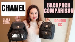 Chanel Backpack Comparison  Chanel Business Affinity vs Double CC Backpack [upl. by Niliac]