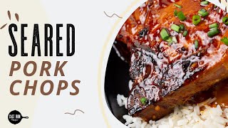 QUICK and EASY Asian Style Hoisin Glazed Pork Chops Recipe [upl. by Anibur]