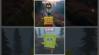 SPONGEBOB VS NEW HOUSE HEAD  Meme Coffin Dance  GAME vs REAL LIFE  shorts [upl. by Nahej707]