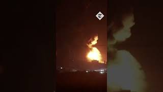 Massive explosions seen in northern Gaza [upl. by Fokos]