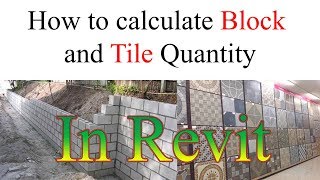 Revit  calculate number of Blocks and Tiles [upl. by Ramhaj]