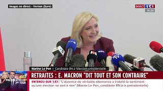 Marine Le Pen la conférence de presse en replay [upl. by Itsyrk985]