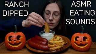 ASMR HONEY GARLIC SAUSAGE SEASONED POTATO WEDGES RANCH DRESSING  WITHOUT TALKING [upl. by Able]