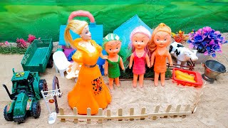 Chinki Pinki Routine in Indian Village  gudiya wala Epi10 Barbie barbie Toon Toys [upl. by Eiuqcaj]