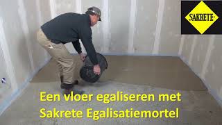 Vloer egaliseren met Sakrete Egalisatiemortel [upl. by Nylodnew]