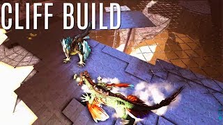 THE FLOATING CLIFF BASE BUILD START  Official PVP E110  ARK Survival [upl. by Rabelais965]