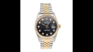 Rolex Custom Datejust Pre Owned Watch Ref 16013 [upl. by Negaet]