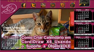 Calendário Permanente com Objeto OLE no CorelDRAW X6 [upl. by Suiradal]