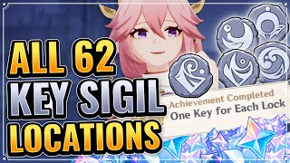 ALL 62 KEY SIGILS LOCATIONS WITH TIMESTAMPS  DETAILED GUIDE Genshin Impact Enkanomiya Puzzles [upl. by Alleiram]