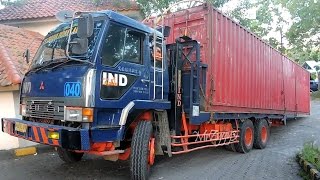 Shipping Container Falls Off Truck and Flattens Car [upl. by Llien]