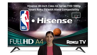 Hisense 40Inch A4 Series Smart Roku TV Review 2024  BudgetFriendly with Alexa amp Dolby Audio [upl. by Isolt]