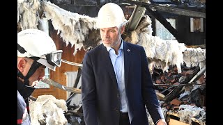 Laurent Wauquiez au sujet de lincendie du lycée La Chartreuse à Brives [upl. by Nylyoj]