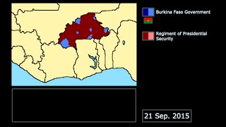 Wars The Burkina Faso Conflict 2015 Every Day [upl. by Anaujit734]