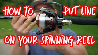 How to Put Line On A Spinning Reel STEPBYSTEP GUIDE  How To Spool A Spinning Reel [upl. by Aramat]