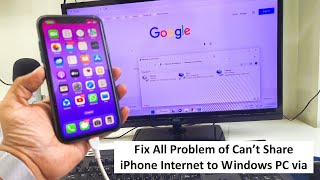 How to Fix All Problem of iPhone Internet Not Connecting to Windows PC via USB [upl. by Bugbee]