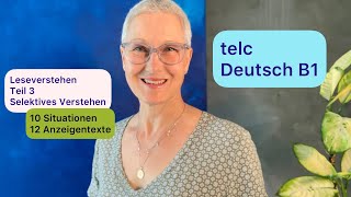 B1 telc  Leseverstehen Teil 3  10 Situationen 12 Anzeigen zuordnen  Deutsch lernen [upl. by Jose673]