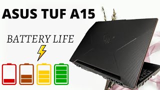 ASUS TUF A15  BATTERY TEST  60 VS 144 Hz Comparison [upl. by Ednalrym683]