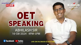 OET Speaking  BGHUD OET  LIVE  31 [upl. by Sculley]