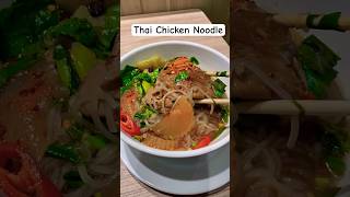 Thai Chicken Noodles 🍜 noodles chickennoodles 泰国美食 ricenoodles [upl. by Ahsik989]