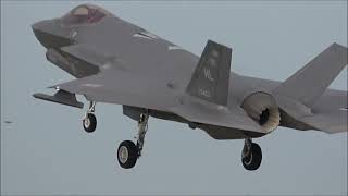 RAF Mildenhall 5th October 2023 Hill F35A Lightnings arriving from Jordan in the Desert [upl. by Aniham253]