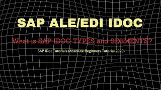 SAP EDI IDOC TYPES IDOC SEGMENTS Step by Step GuidePart 1 [upl. by Sisto]