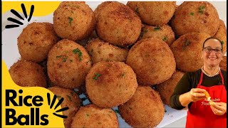 Cheesy Rice balls Arancine cacio e pepe with no meat filling just cheese and a vegetarian dish [upl. by Ardnohsed217]