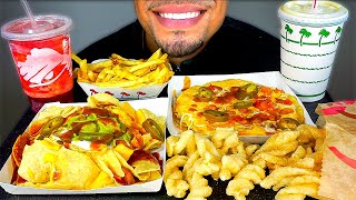 ASMR TACO BELL VS IN N OUT MUKBANG MEXICAN PIZZA NACHOS FRIES EATING SHOW JERRY [upl. by Atibat856]